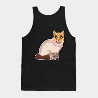 steampunk cat catlover kitty Tank Top
